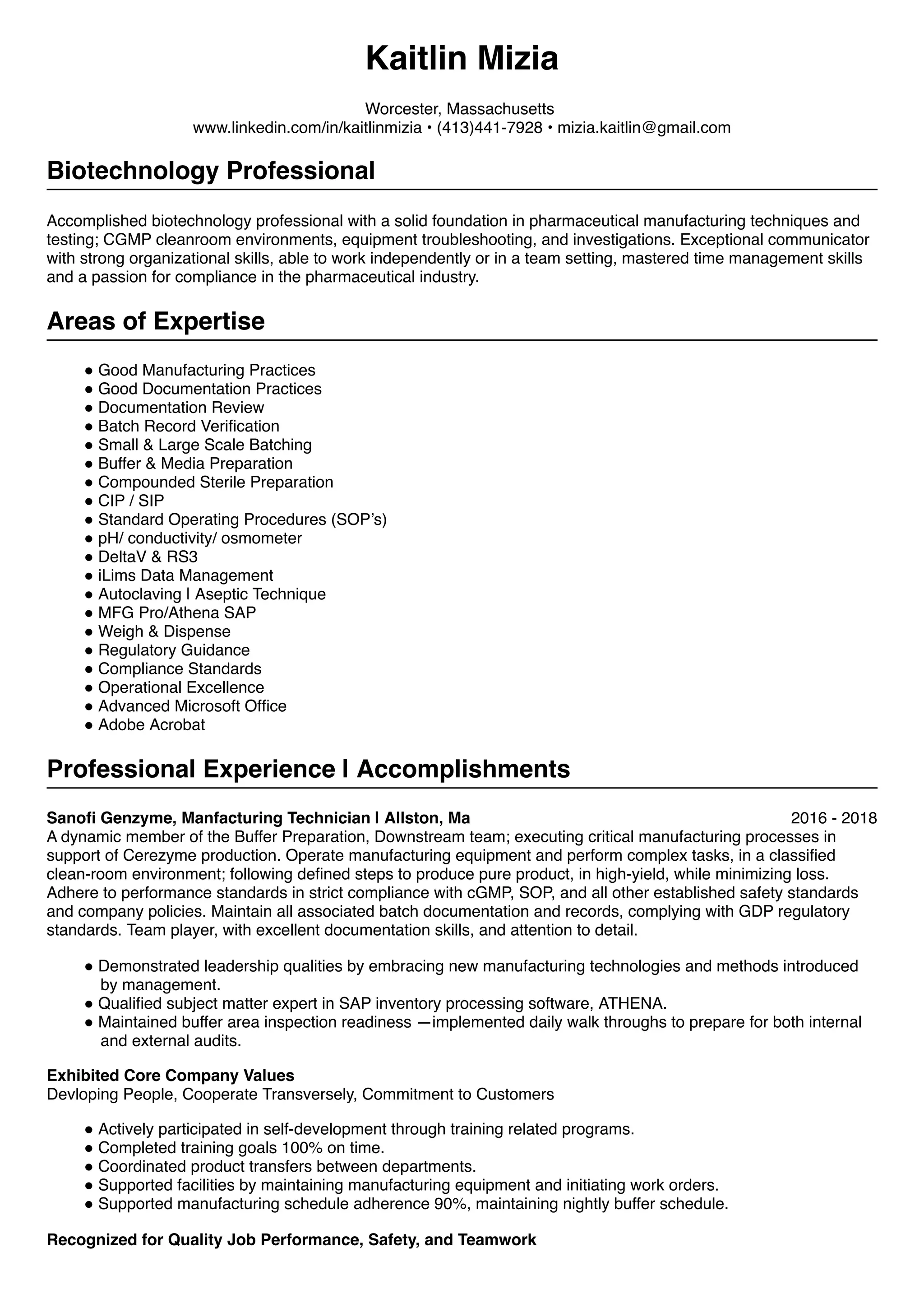 Biotech Pharma Resume PDF - Biotech Pharma Resume 1 2048 