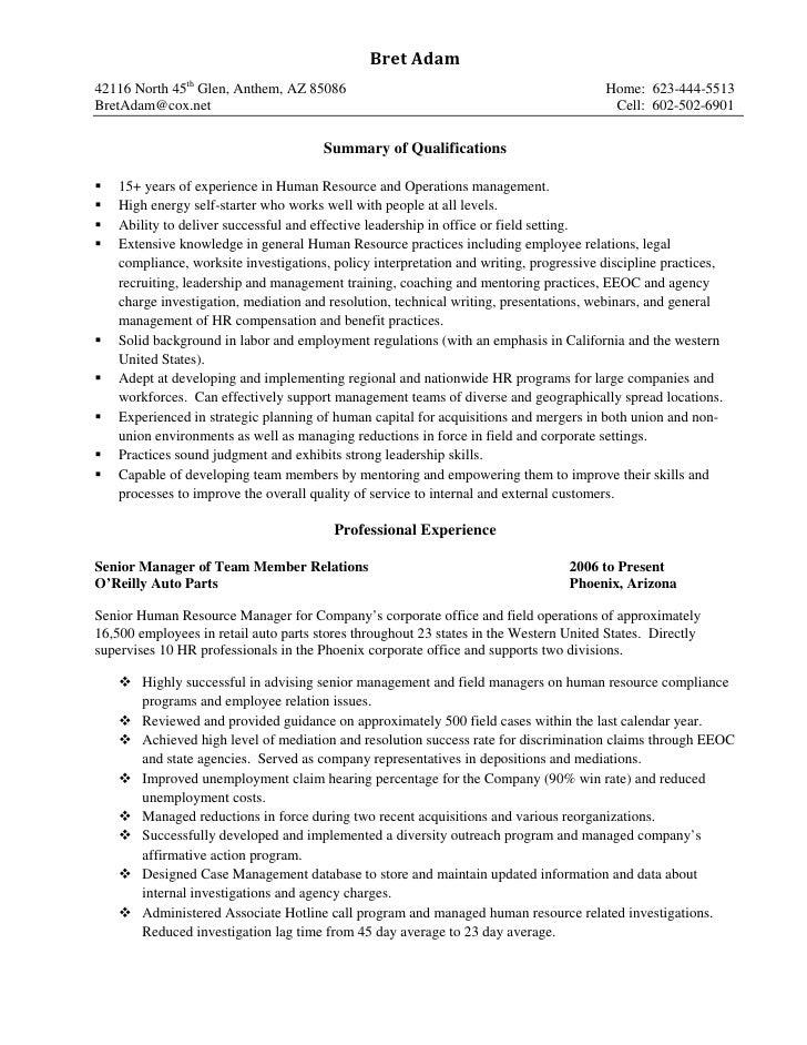 Resume Bret Adam