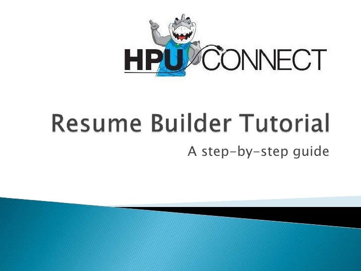step by step resume guide