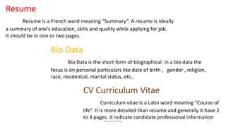 Resume building | PPTX