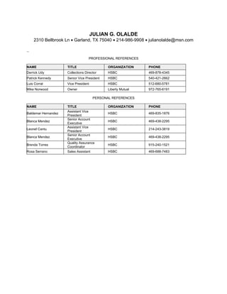 Resume Julian Olalde