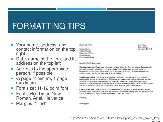 font for a cover letter