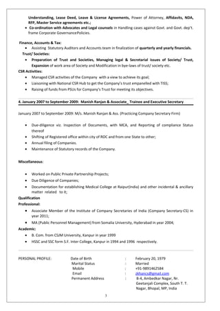 Resume company secretary ziaul (1)