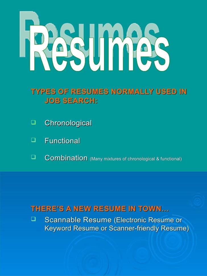 resume and coverletter workshop 2009