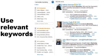 Use
relevant
keywords
 