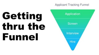 Getting
thru the
Funnel
 