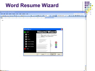 Word Resume Wizard 