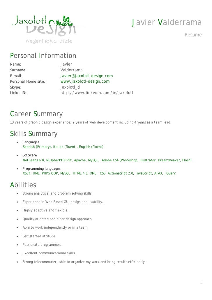 Asp net senior developer resume