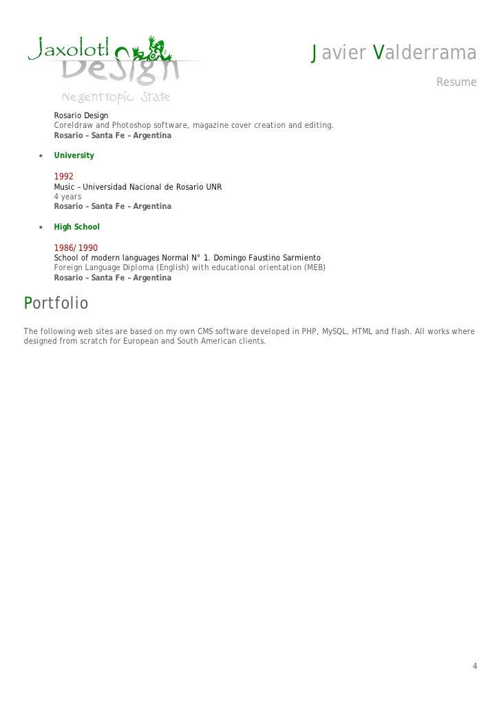 php developer resume
