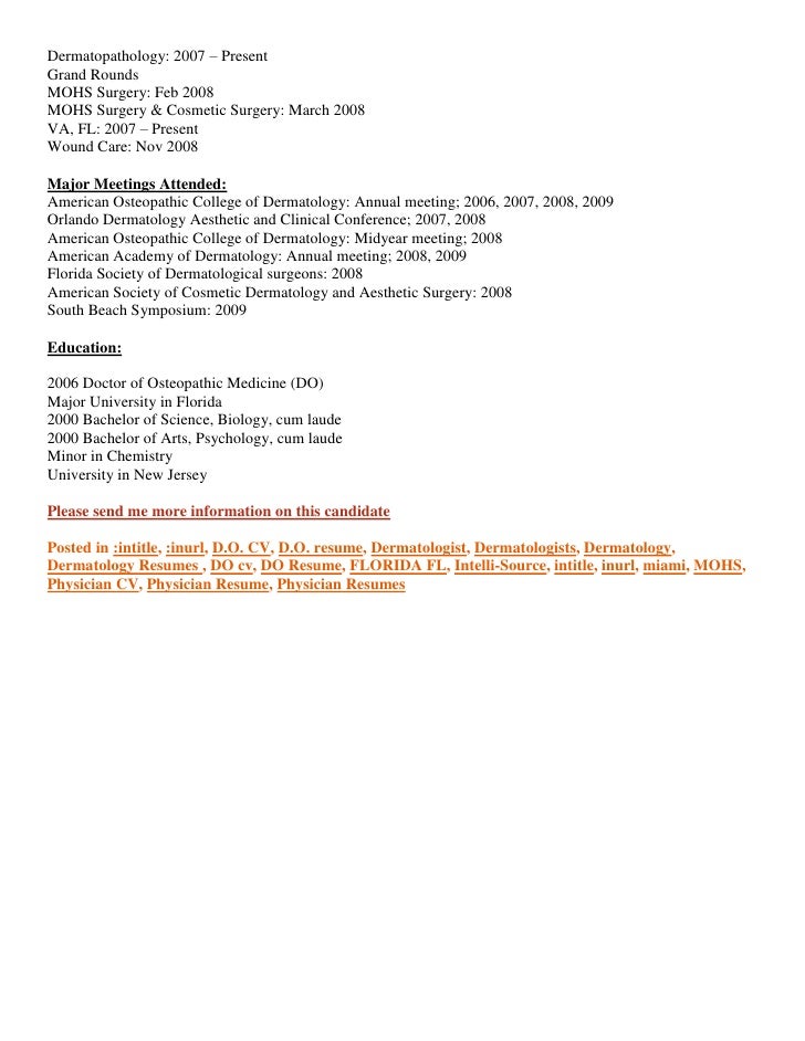 physician resumes