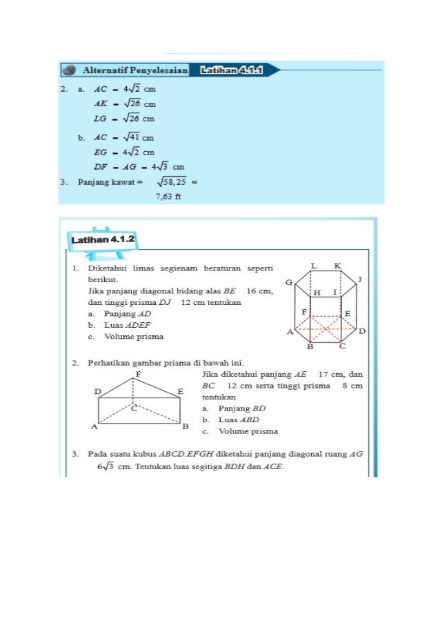 Resume diagonal ruang & bidang