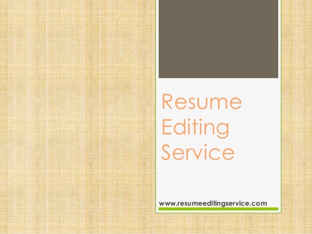 Editing service