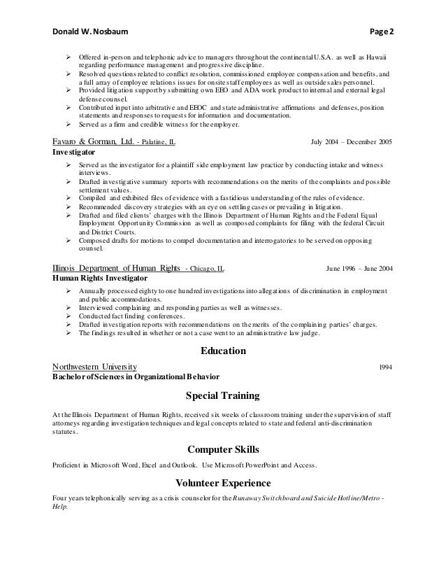Eeo Investigator resume eeo investigator revised 9 8 2015 Eeo Investigator resume eeo investigator revised 9 8 2015