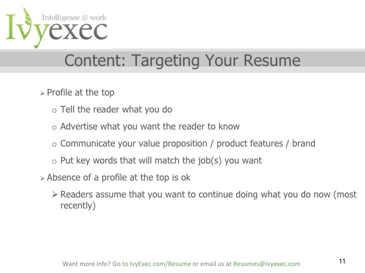 resume value proposition