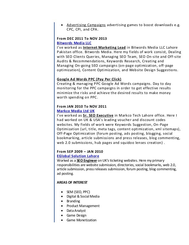 resume project manager