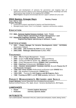 Resume Faure Remus | DOC