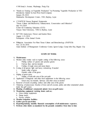 Turf Manager Cv Resume for Turf Management Jobs | DOCX