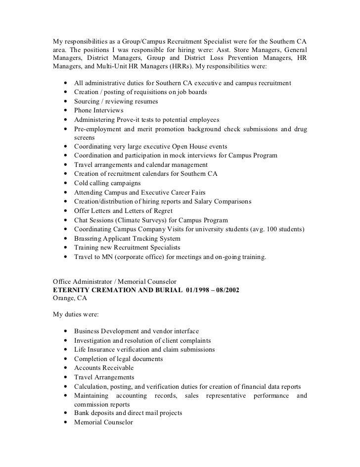 loss prevention cover letters