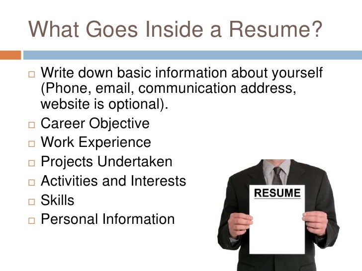 what goes on a resumes