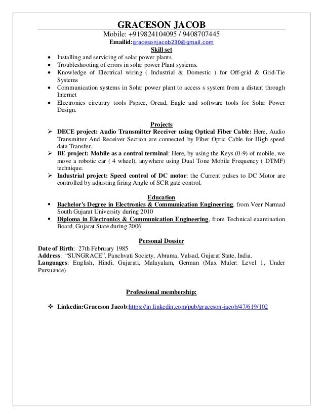 Solar Engineer Cv Fresher : Solar Power Engineer Resume Example Engineering Resumes Livecareer