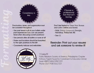 Making Your Experiences Shine: The YOakleyPR Resume Guide
