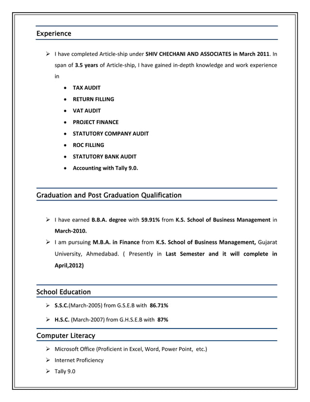 Resume harshil | PDF