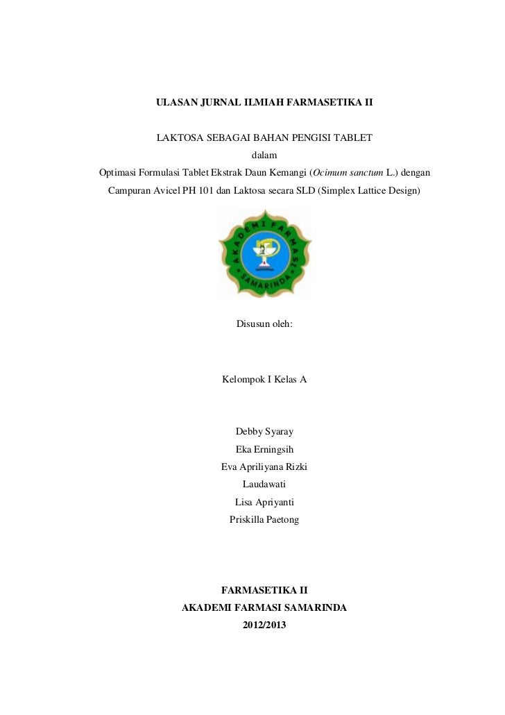 Resume Jurnal Ilmiah Laktosa