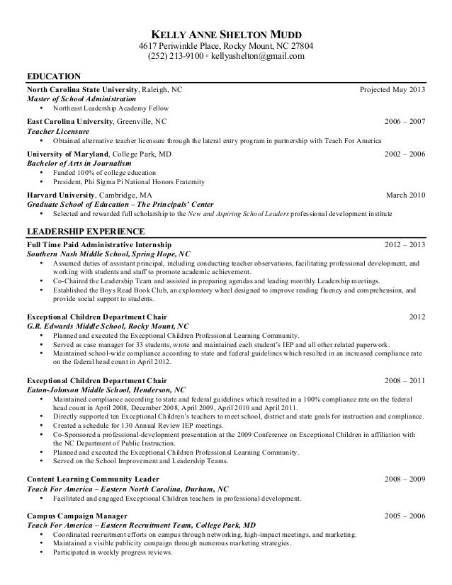 Teach For America Corps Member Resume sharedoc
