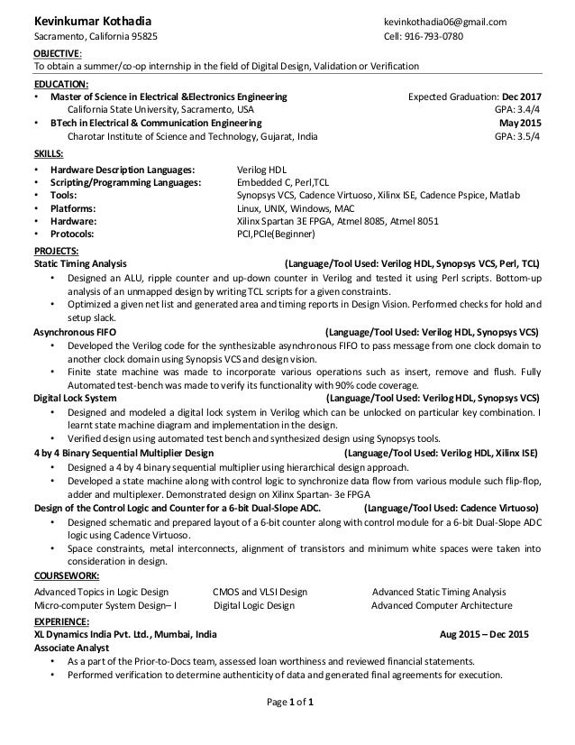 page 1 of 1 kevinkumar kothadia kevinkothadia06gmailcom sacramento california 95825 cell - Computer Science Co Op Resume page 1 of 1 kevinkumar kothadia kevinkothadia06gmailcom sacramento california 95825 cell - Computer Science Co Op Resume