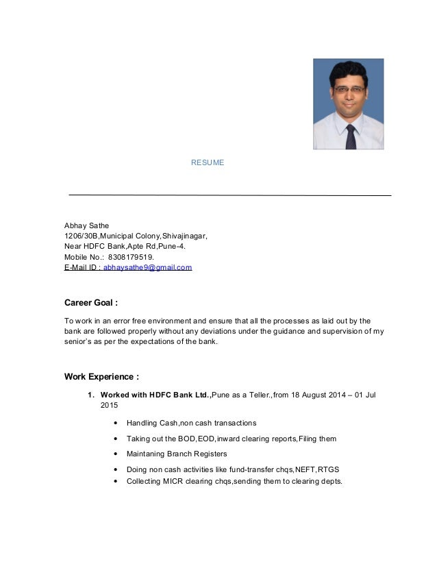 Resume Latest Abhay Sathe