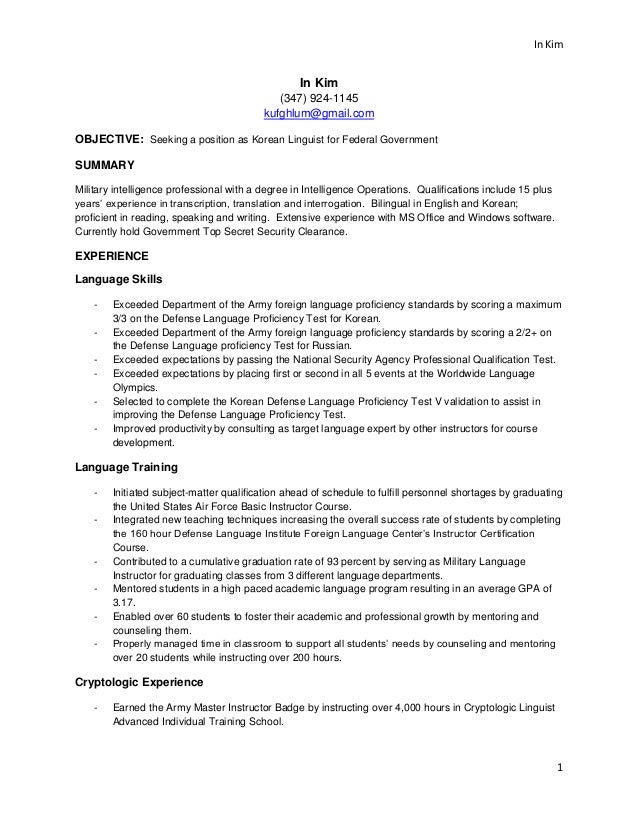 resume linguist linguist resumes