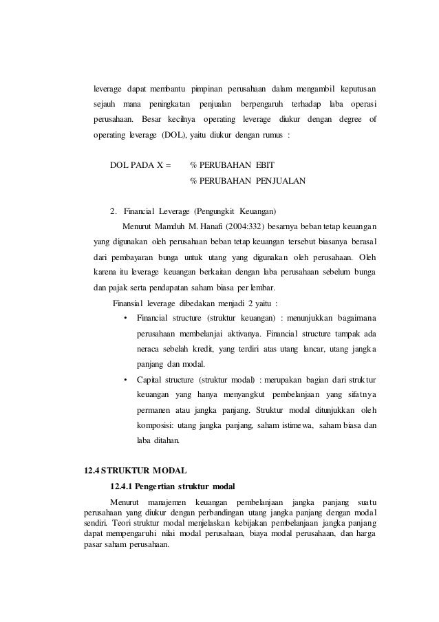 Biaya Modal Dan Struktur Modal Berbagi Struktur Biaya Modal Dan Struktur Modal Berbagi Struktur