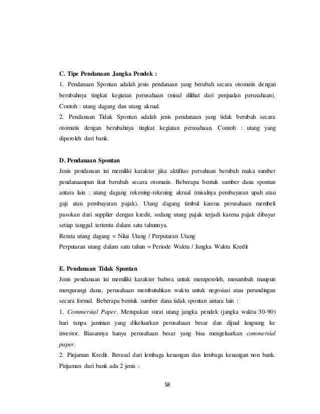 Contoh Surat Utang Jangka Pendek