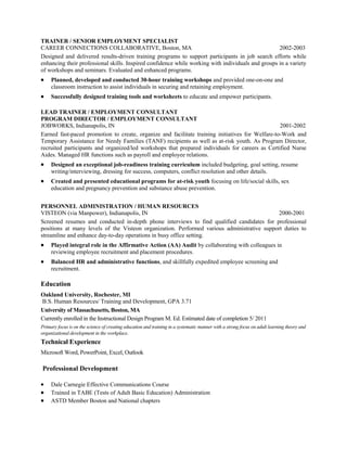 Trained in TABE (Tests of Adult Basic Education) Administration  