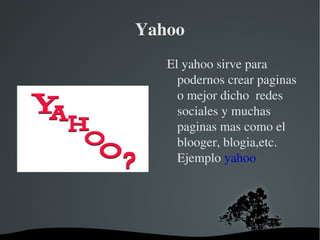 Correo electronico En los correos electronicos tenemos distintas paginas que sirben para poder crearse distintas redes sociales y mucho mas con la finalidad de que al abrir el correo electronico pueda rebisar las distintas informaciones que se rebisa en las redes sociales como comentarios mas amigos y mucho mas   