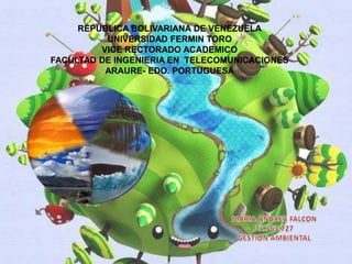 REPUBLICA BOLIVARIANA DE VENEZUELA
UNIVERSIDAD FERMIN TORO
VICE RECTORADO ACADEMICO
FACULTAD DE INGENIERIA EN TELECOMUNICACIONES
ARAURE- EDO. PORTUGUESA

 