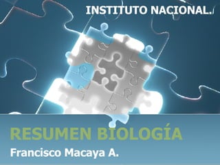 RESUMEN BIOLOGÍA Francisco Macaya A. INSTITUTO NACIONAL. 