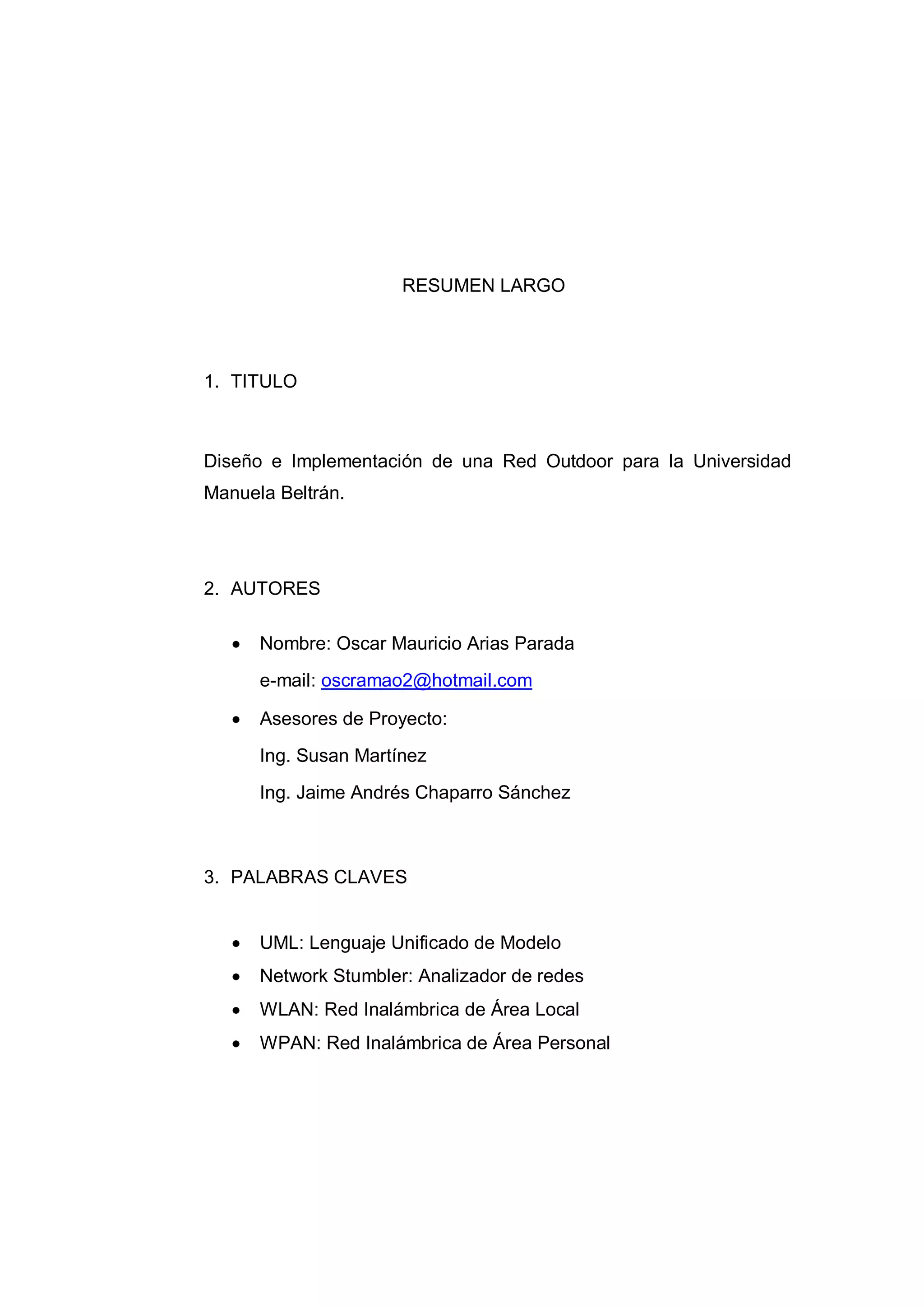 Resumen Largo