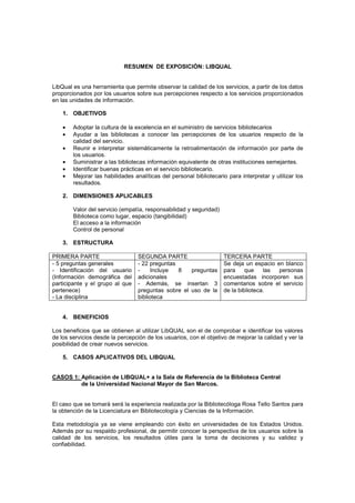 Resumen Libqual