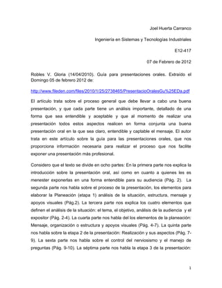 Joel Huerta Carranco

                                   Ingeniería en Sistemas y Tecnologías Industriales

              ...