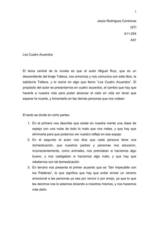 Los Cuatro Acuerdos. Miguel Ruiz - Novelas