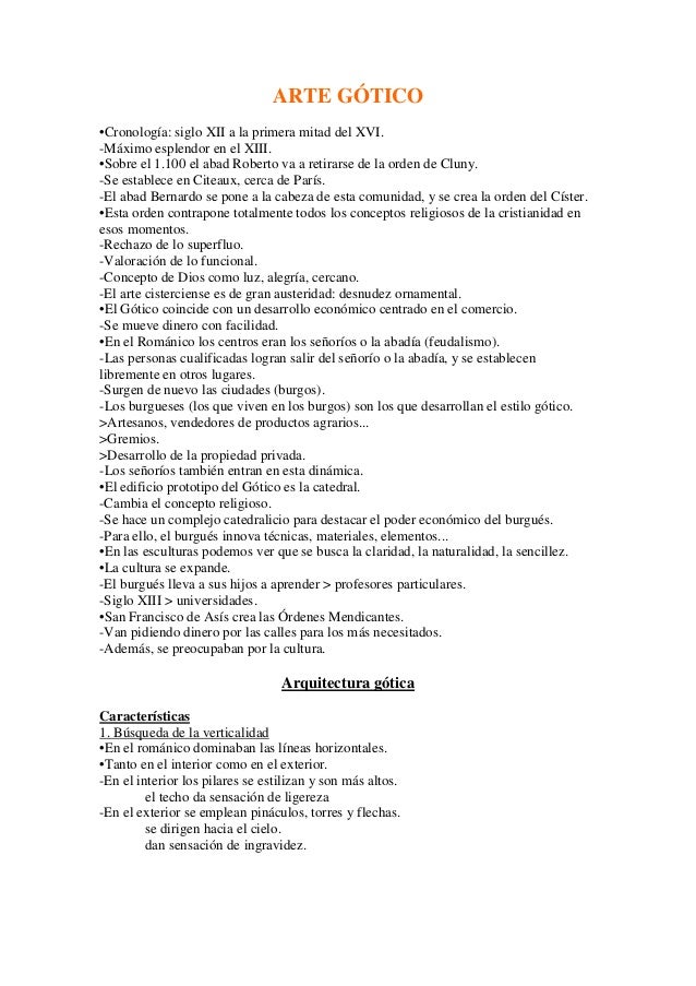 Resumen Arte Gótico
