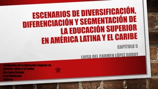 Tendencias de la Educación Superior en
América Latina y el Caribe
Ana Lúcia Gazzola
Axel Didriksson
Editores
 