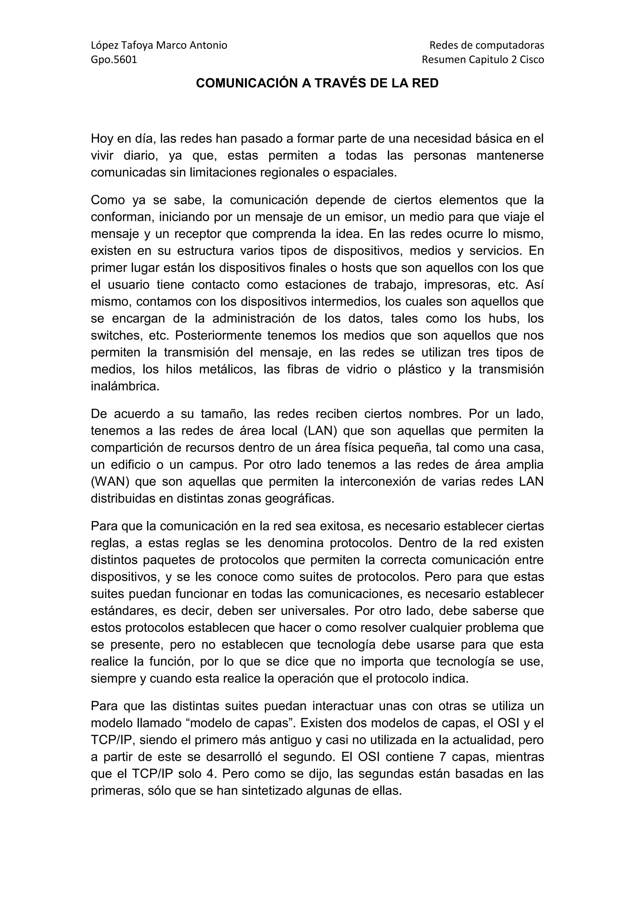 Resumen Capitulo 2 Cisco Pdf Computer Networking Computing