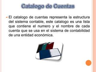 Se trata de un documento independiente en el que además de los números y títulos de las cuentas se describe de manera detallada los que se debe registrar.Que el Diario General Es un libro o medio magnético en el cual quedan registradas cronológicamente todas las transacciones efectuadas en un negocio, de acuerdo con los principios de contabilidad y en función del efecto que estas hayan tenido en las cinco cuentas básicas de activo, pasivo, capital, ingresos y gastos. Las siente partes del DiarioFecha 