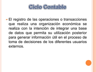 Referencia Libro Mayor GeneralEs un libro o medio electrónico en el que se efectúa un registro individual o separado de los aumentos o las disminuciones de cuentas especificas en el sistema.