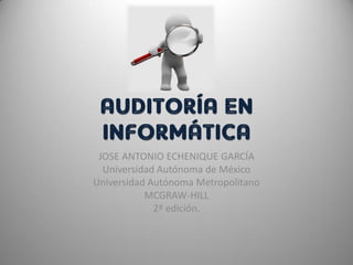 JOSE ANTONIO ECHENIQUE GARCÍA
Universidad Autónoma de México
Universidad Autónoma Metropolitano
MCGRAW-HILL
2ª edición.
 