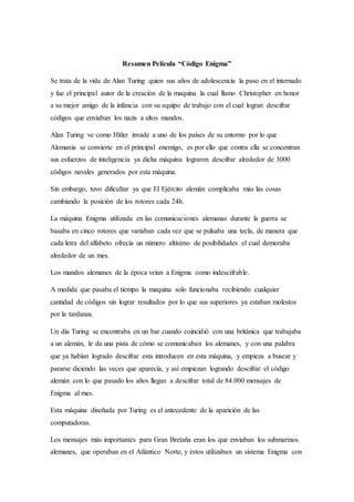 Resumen codigo enigma | PDF