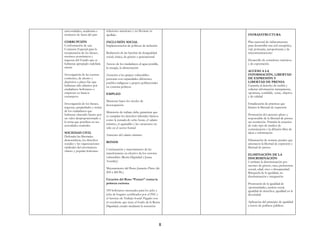 8
universidades, academias e
institutos de fuera del país
CORRUPCIÓN
Conformación de una
Comisión Especial para la
recuperación de los bienes,
recursos económicos y
riquezas del Estado que se
hubieran apropiado indebida
mente
Investigación de las cuentas
corrientes, de ahorro y
depósitos a plazo fijo que
hubieran sido abiertos por
ciudadanos bolivianos o
empresas en bancos
extranjeros
Investigación de los bienes,
riquezas, propiedades y rentas
de los ciudadanos que
hubieran obtenido bienes por
un valor desproporcionado a
la renta que perciben en sus
actividades normales
SOCIEDAD CIVIL
Defender las libertades
democráticas, los derechos
sociales y las organizaciones
sindicales del movimiento
obrero y popular boliviano
relaciones anteriores y no llevaran su
apellido
INCLUSIÓN SOCIAL
Implementación de políticas de inclusión
Reducción de las brechas de desigualdad
social, étnica, de género y generacional
Acceso de los ciudadanos al agua potable,
la energía, la alimentación
Atención a los grupos vulnerables:
personas con capacidades diferentes,
pueblos indígenas y gropos poblacionales
en extrema pobreza
EMPLEO
Mantener bajos los niveles de
desocupación.
Ministerio de trabajo debe garantizar que
se cumplan los derechos laborales básicos
como la jornada de ocho horas, el salario
mínimo, el aguinaldo y las vacaciones no
sólo en el sector formal
Aumento del salario mínimo
BONOS
Continuación y mejoramiento de las
transferencias en efectivo da los sectores
vulnerables (Renta Dignidad y Juana
Azurduy)
Mejoramiento del Bono Juancito Pinto (de
200 a 400 Bs.)
Creación del Bono “Futuro” contra la
pobreza extrema
350 bolivianos mensuales para los jefes y
jefas de hogares certificados por el INE y
el Servicio de Trabajo Social. Pagado con
el excedente que tiene el fondo de la Renta
Dignidad, creado mediante la retención
INFRAESTRUCTURA
Plan nacional de infraestructura
para desarrollar una red energética,
vial, portuaria, aeroportuaria y de
telecomunicaciones
Desarrollo de corredores turísticos
y de exportación
ACCESO A LA
INFORMACIÓN, LIBERTAD
DE EXPRESIÓN Y
LIBERTAD DE PRENSA
Garantía al derecho de recibir y
solicitar información transparente,
oportuna, confiable, veraz, objetiva
y de calidad
Erradicación de prácticas que
limiten la libertad de expresión
Promoción del ejercicio pleno y
responsable de la libertad de prensa
sin restricción. Permitir la creación
de todo tipo de medios de
comunicación y la difusión libre de
ideas e información
Eliminación de normas penales que
amenacen la libertad de expresión y
libertad de prensa
ELIMINACIÓN DE LA
DISCRIMINACIÓN
Combatir la discriminación por
razones de género, raza, preferencia
sexual, edad, creo o discapacidad.
Búsqueda de la igualdad, no
discriminación e integración
Promoción de la igualdad de
oportunidades, justicia social,
igualdad de derechos, igualdad en la
diversidad
Aplicación del principio de igualdad
a través de políticas públicas
 