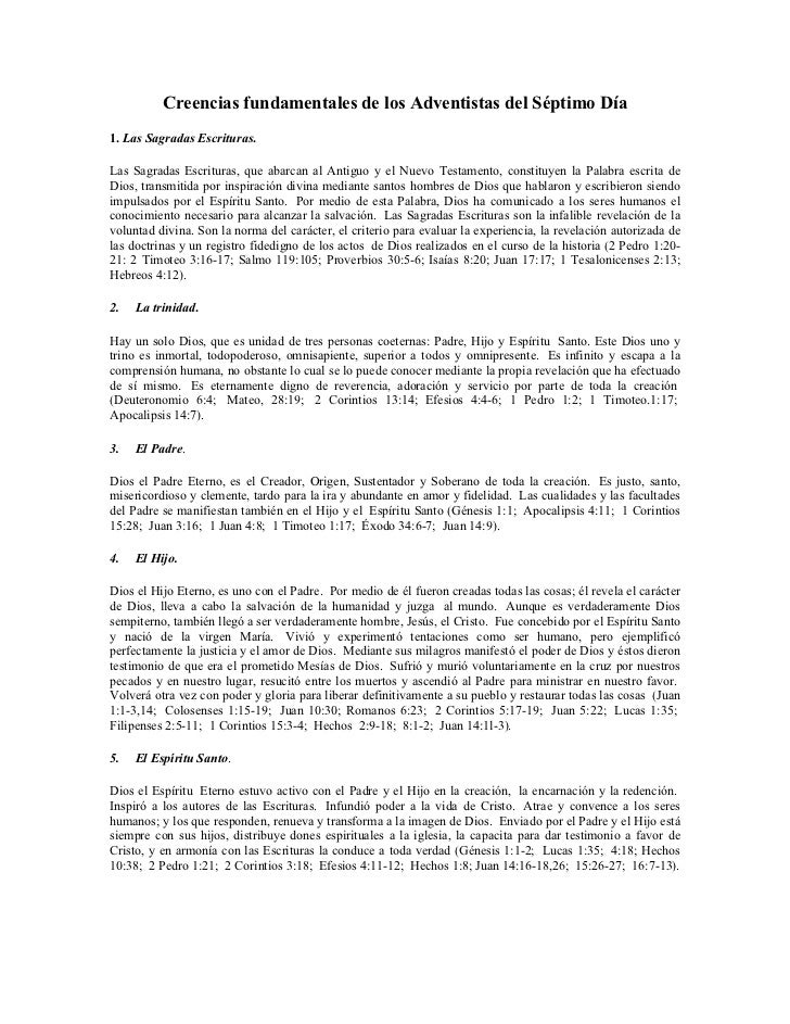 Las 28 Creencias Adventistas | 28 Creencias Fundamentales de la Iglesia ...